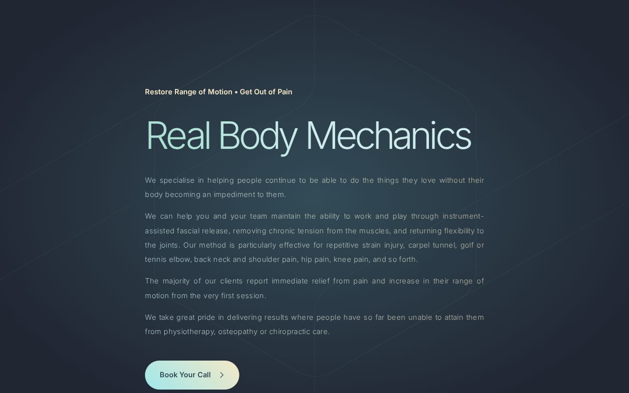 Real Bodywork Real Body Mechanics